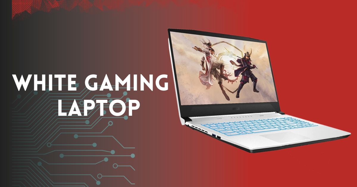 white gaming laptop